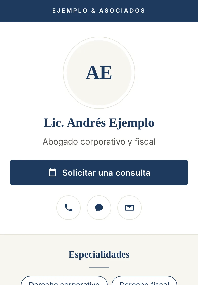 Vista previa del modelo Legal & Consulting