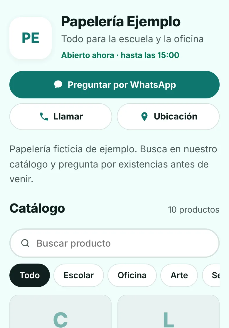 Vista previa del modelo Catalog Plus
