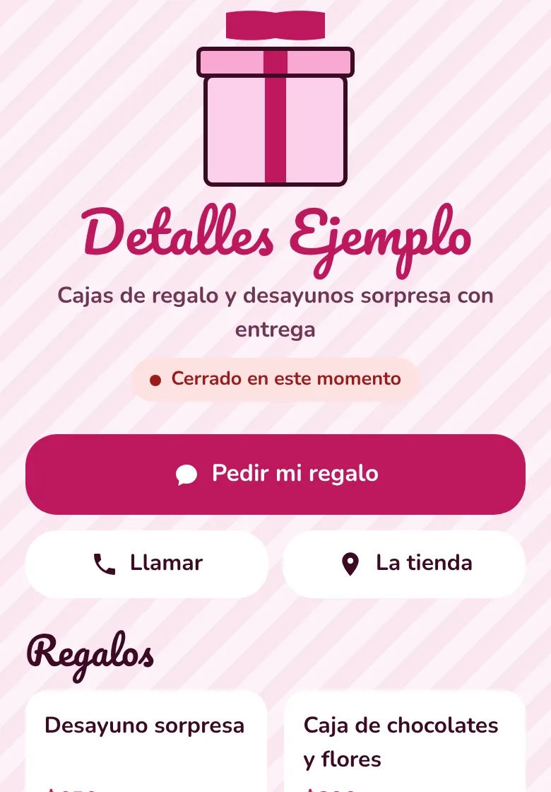 Vista previa del modelo Regalo