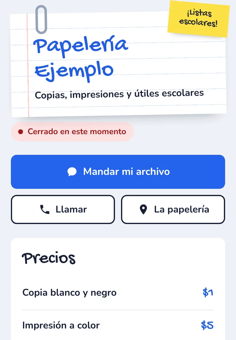 Vista previa del modelo Papel
