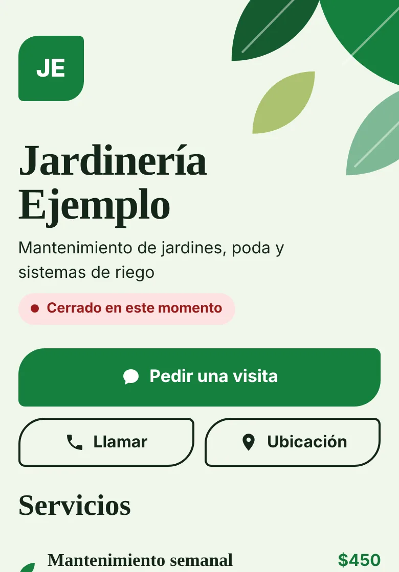Vista previa del modelo Jardín