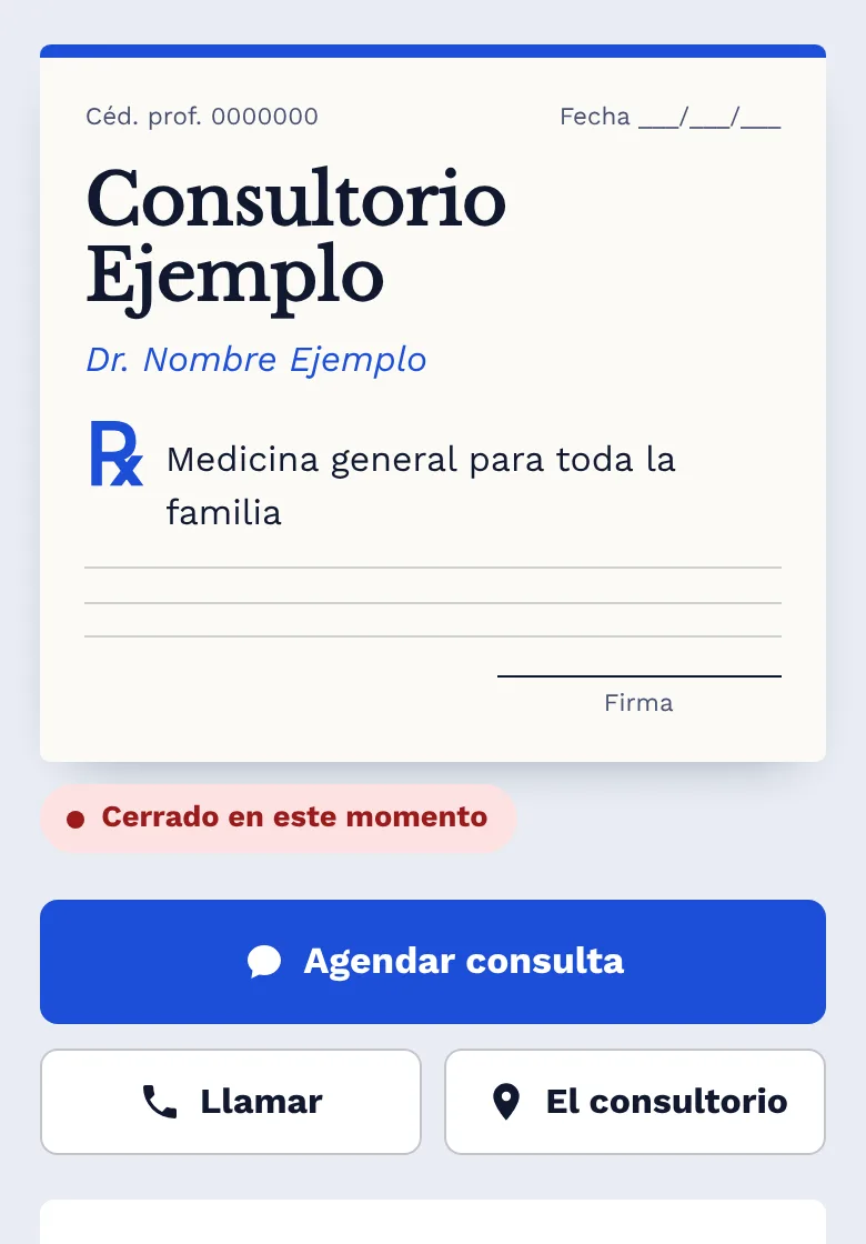 Vista previa del modelo Receta